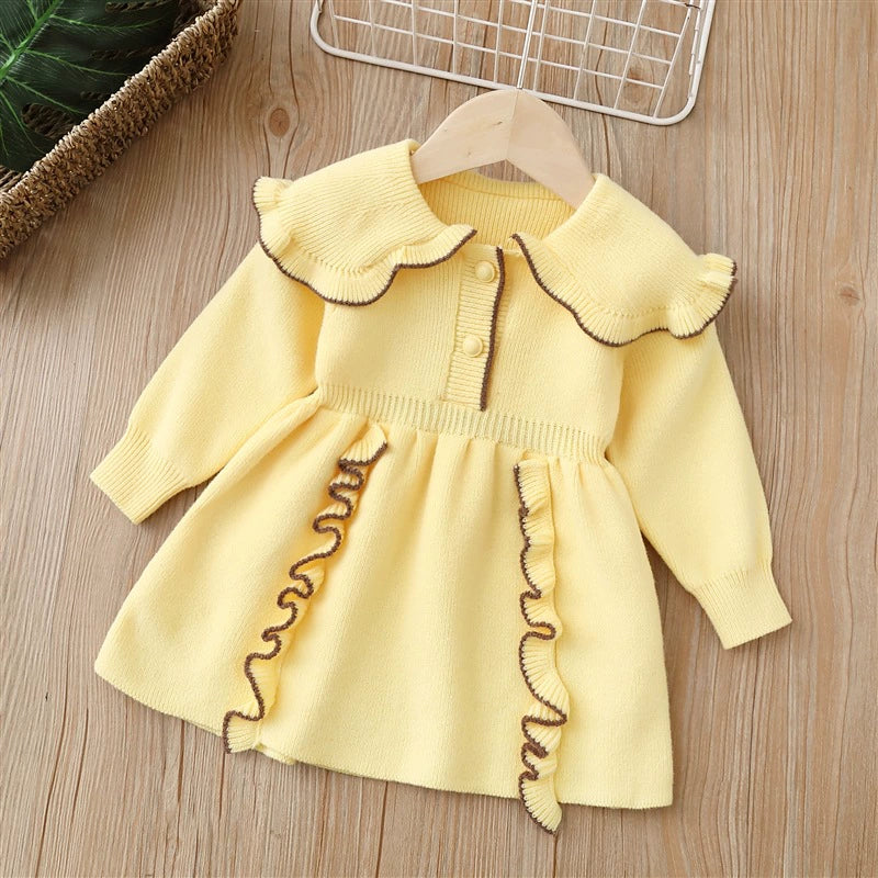 Vestido Infantil de Tricô