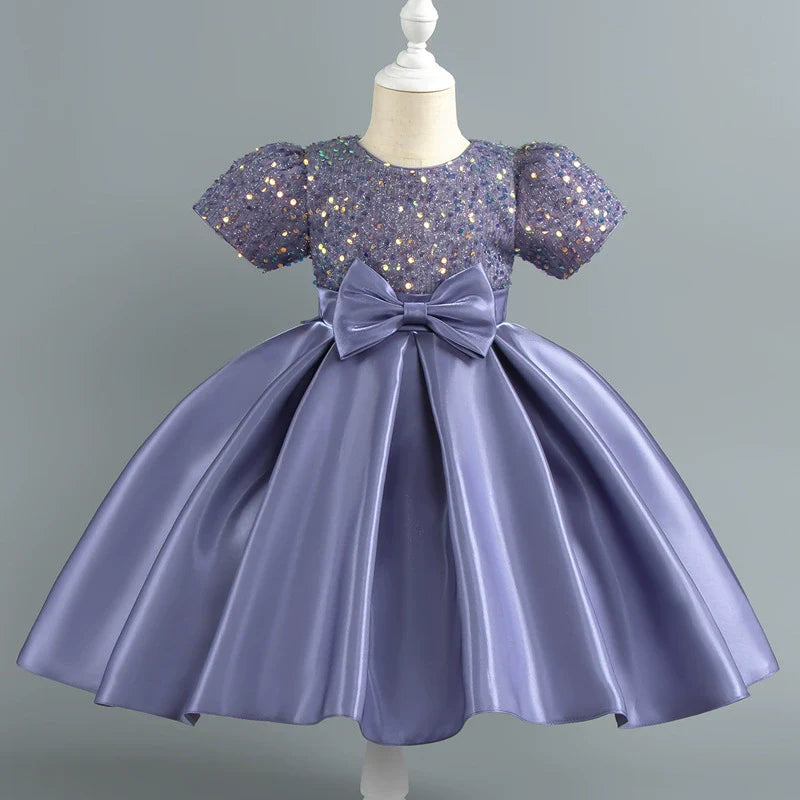 Vestido de Festa Brilhante Lacinho