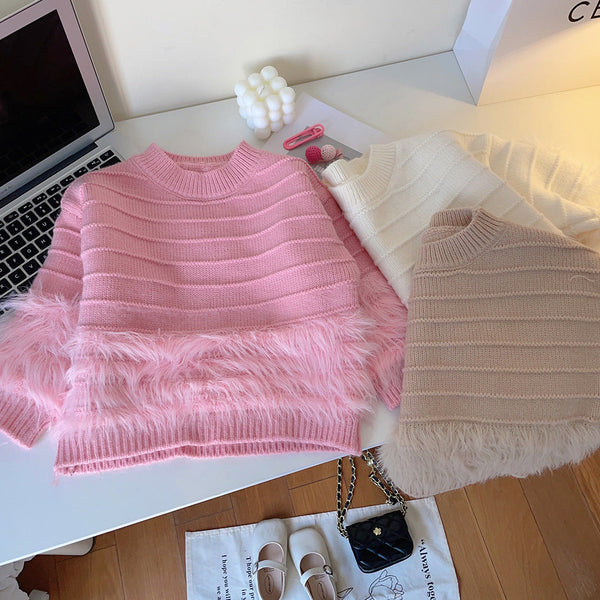Blusa Infantil Feminina Inverno com Pelinhos