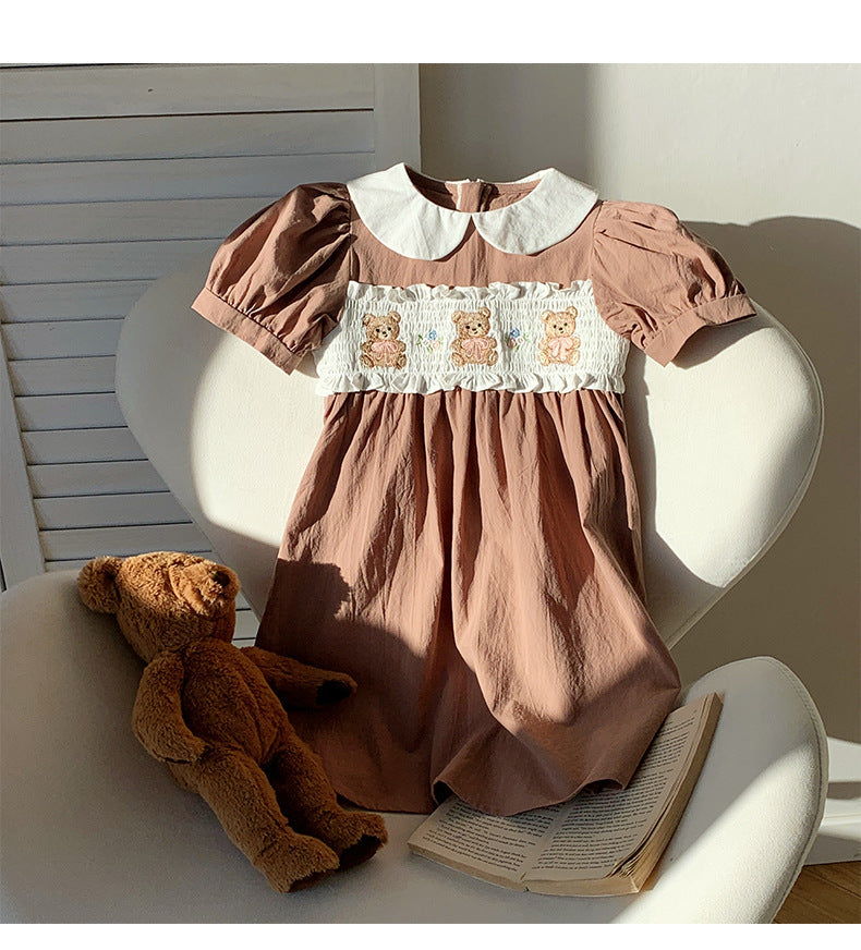 Vestido Infantil Marrom Ursinhos