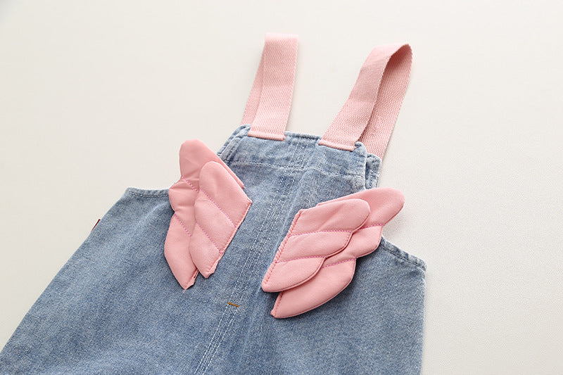 Conjunto Infantil Feminino Jardineira Ursinho e Lístras