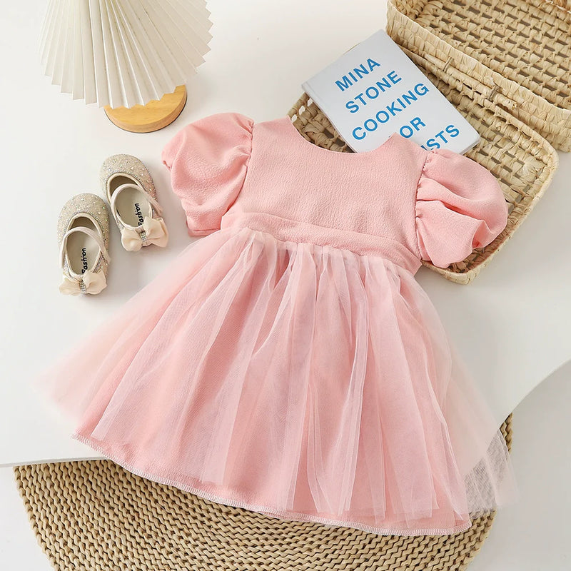 Vestido Infantil Tule Lacinho