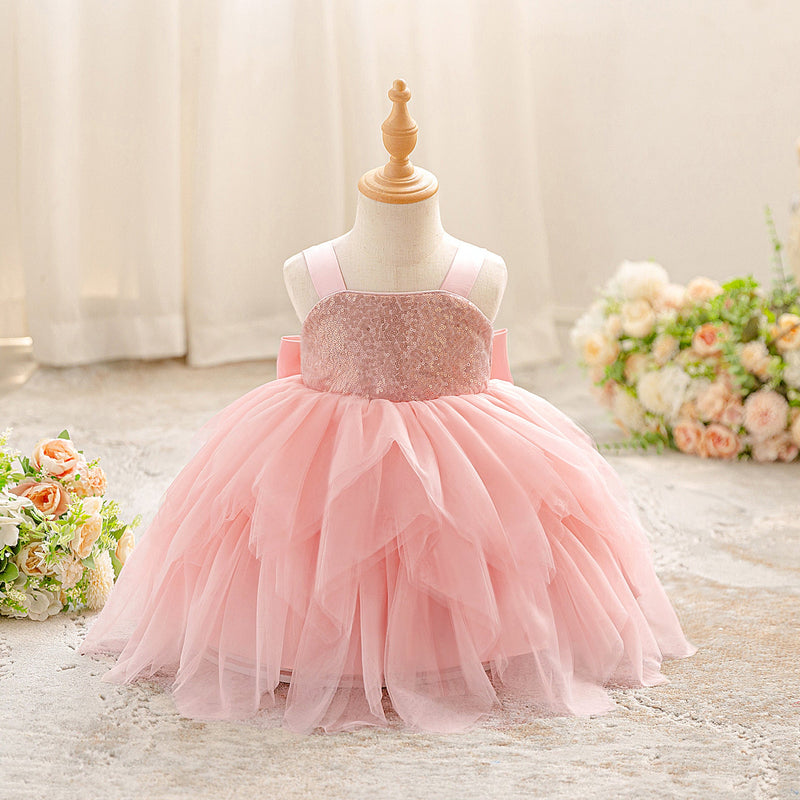 Vestido de Festa Lantejoulas e Tule Camadas