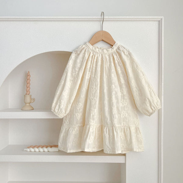 Vestido Infantil Floral Manga Longa