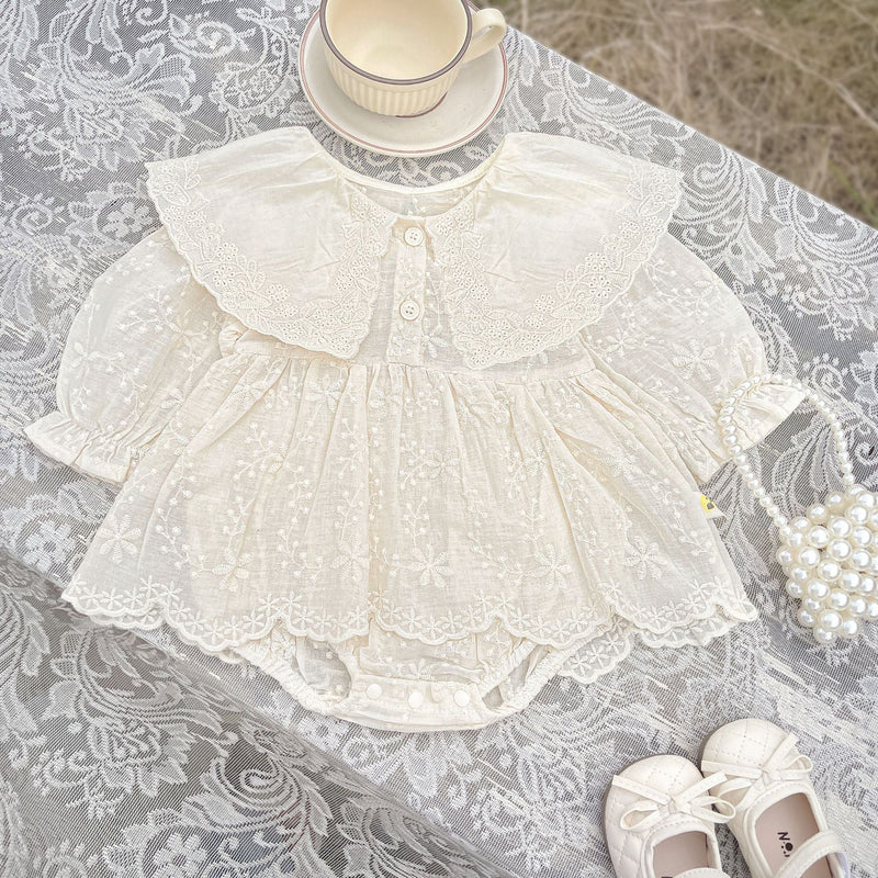 Body Infantil Feminino Rendadinho Floral