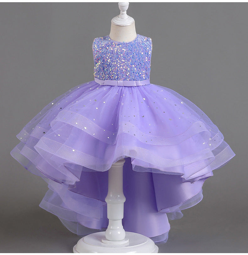 Vestido Infantil Brilhante Camadas