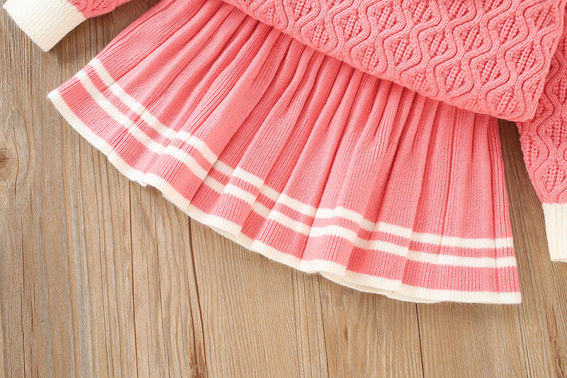 Conjunto Infantil de Tricô Inverno Cerejinhas