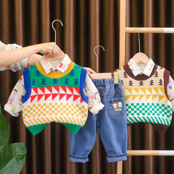 Conjunto Infantil Masculino Colete 3 Peças