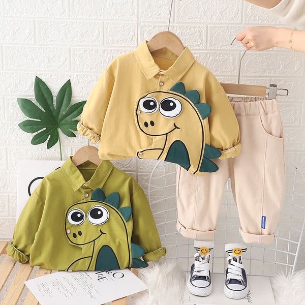 Conjunto Infantil Masculino Camisa Dinossauro