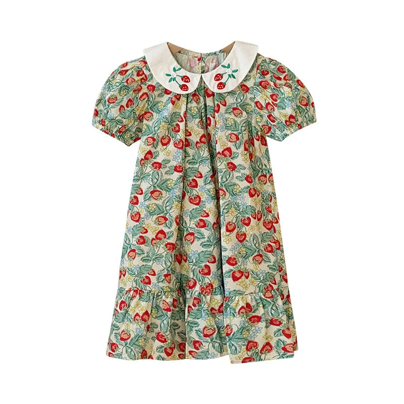Vestido Infantil Delicadinho Morangos