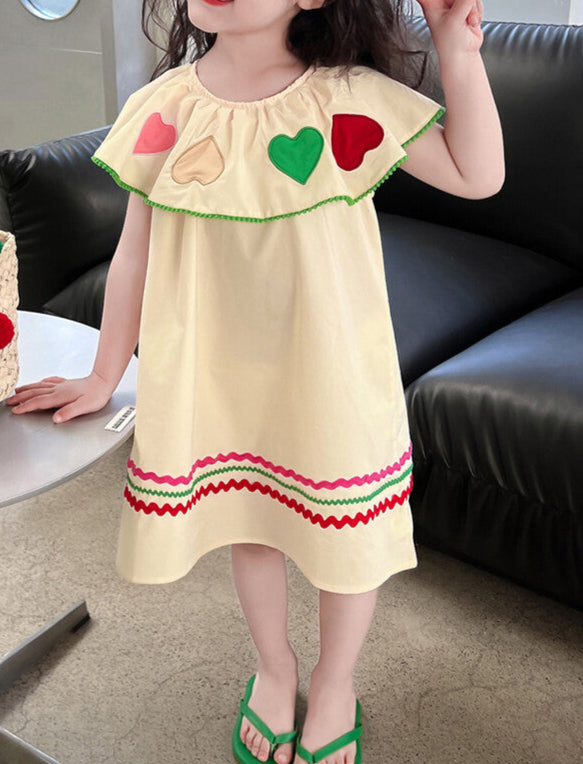 Vestido Infantil Golinha Corações