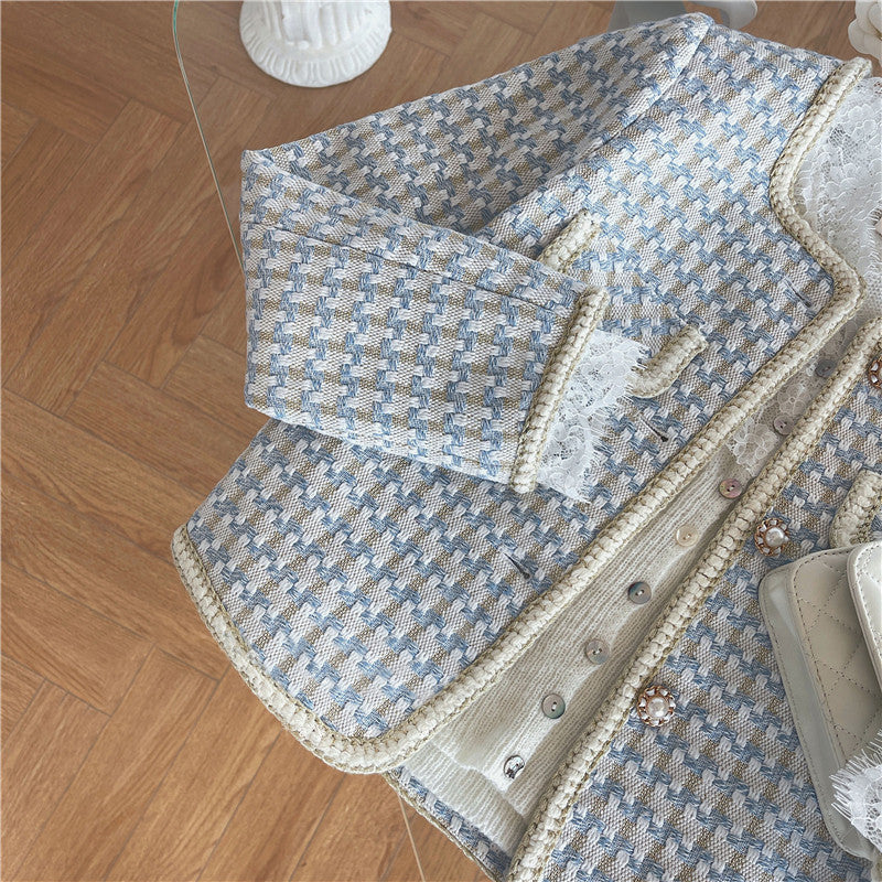 Conjunto Infantil Feminino Tweed Pérolas