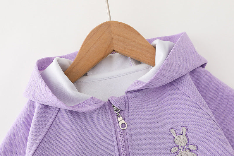 Conjunto Infantil Feminino Coelho 3 Peças Bolsinha