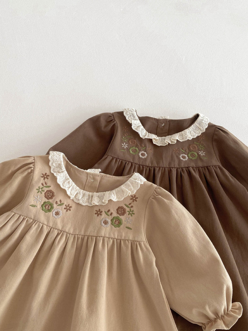 Vestido Infantil Bordadinho Florzinhas