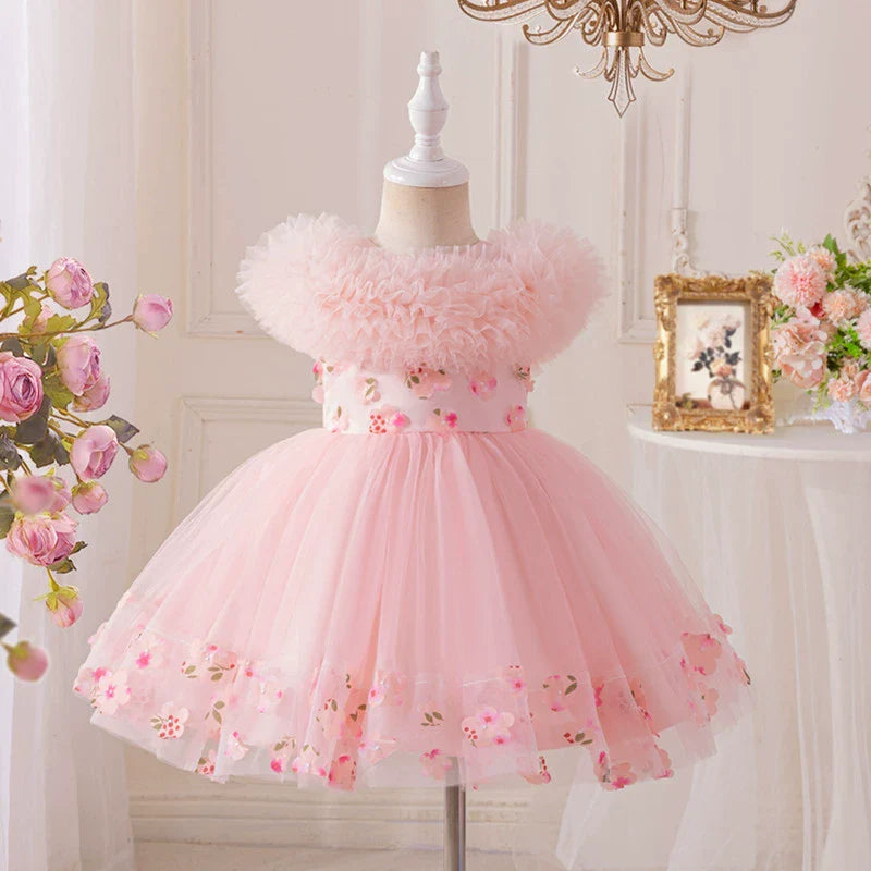 Vestido Infantil Bufante Com Florzinhas