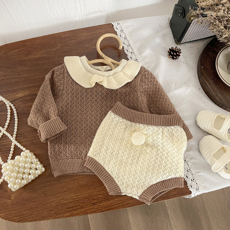 Conjunto Infantil Feminino Tricô Golinha
