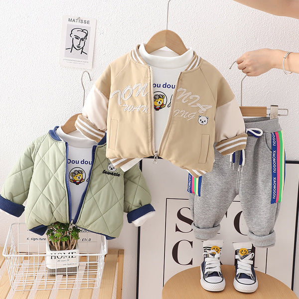Conjunto Infantil Masculino Inverno 3 Peças Ursinho