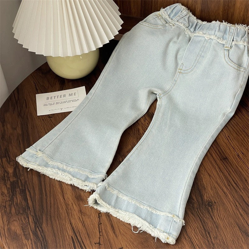 Conjunto Infantil Feminino Rendado e Jeans