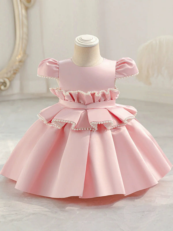 Vestido De Festa Bufante com Pérolas