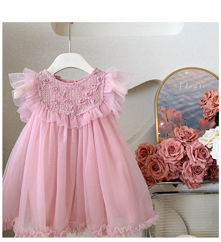 Vestido Infantil Tule Florzinhas