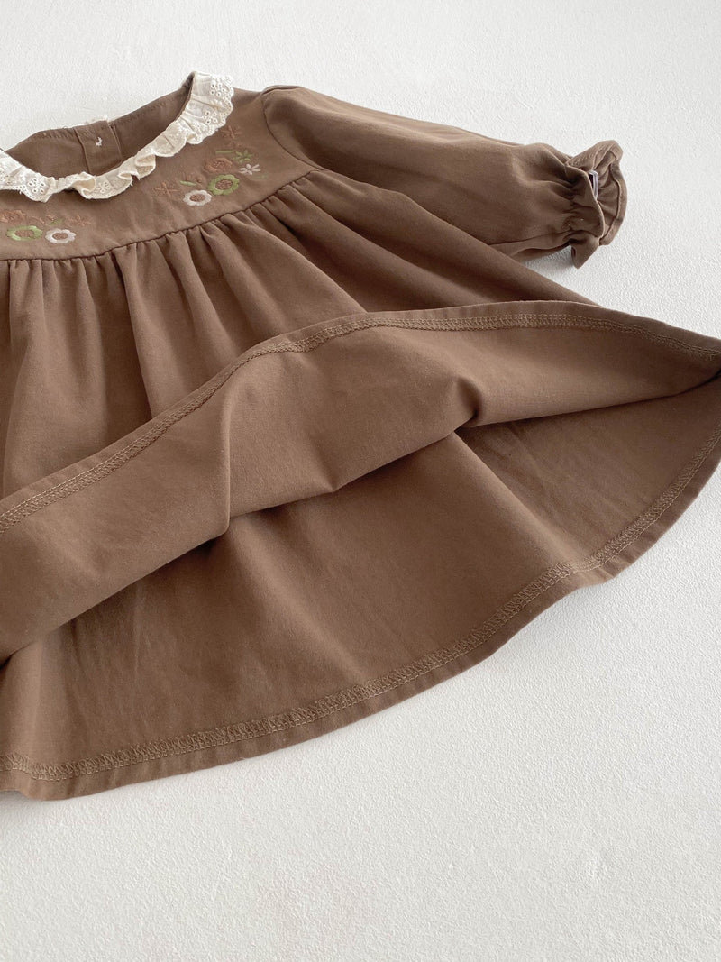 Vestido Infantil Bordadinho Florzinhas