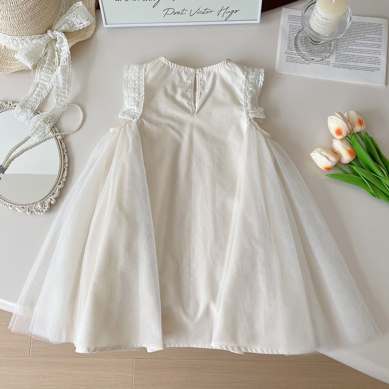 Vestido Infantil Verão Com Tule