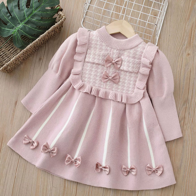 Vestido Infantil Tricõ Lacinhos