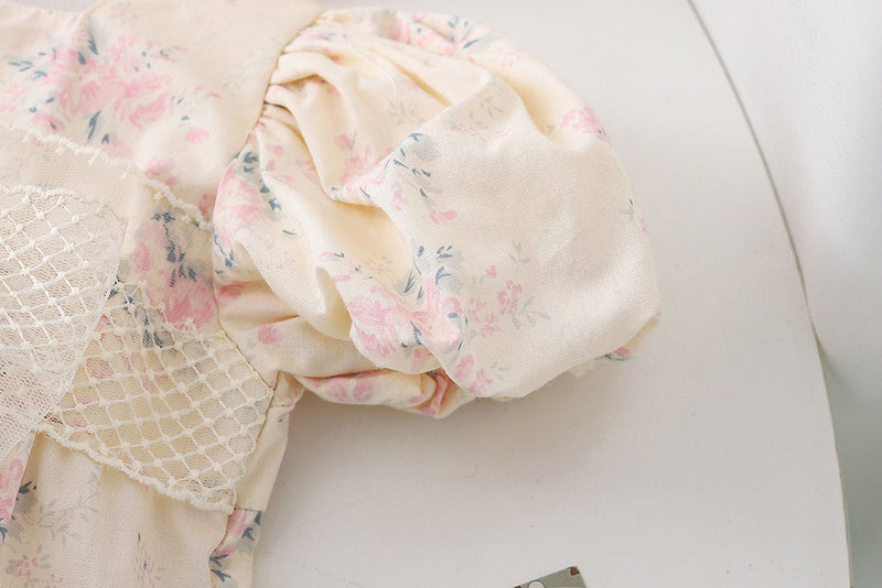 Body/ Vestido Infantil Flores Lacinho