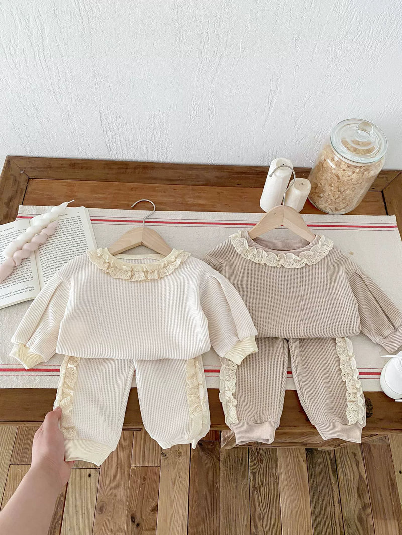 Conjunto Infantil Feminino com Rendinha