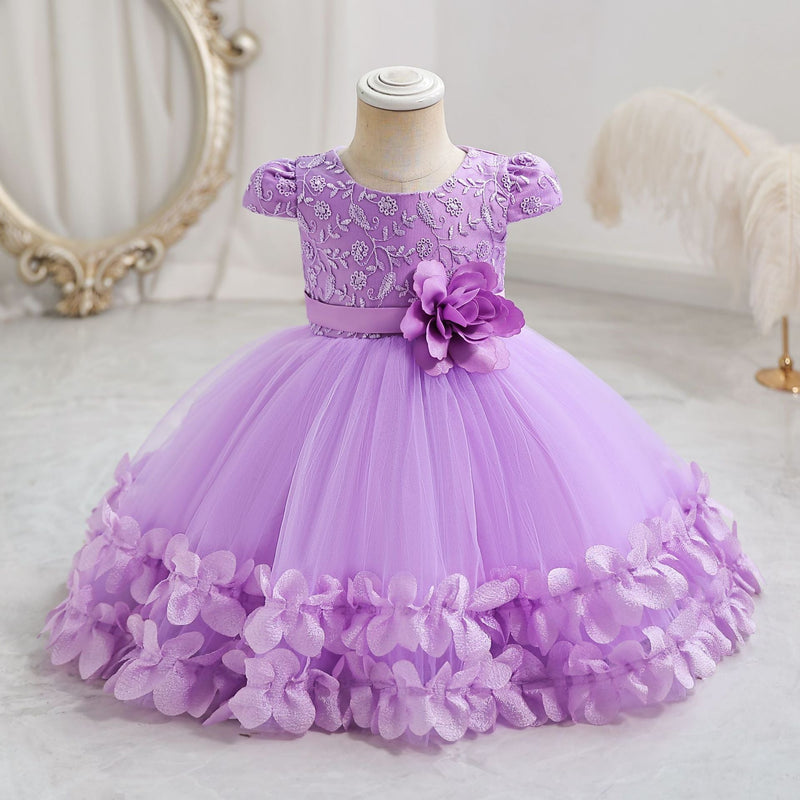 Vestido de Festa Infantil Flores