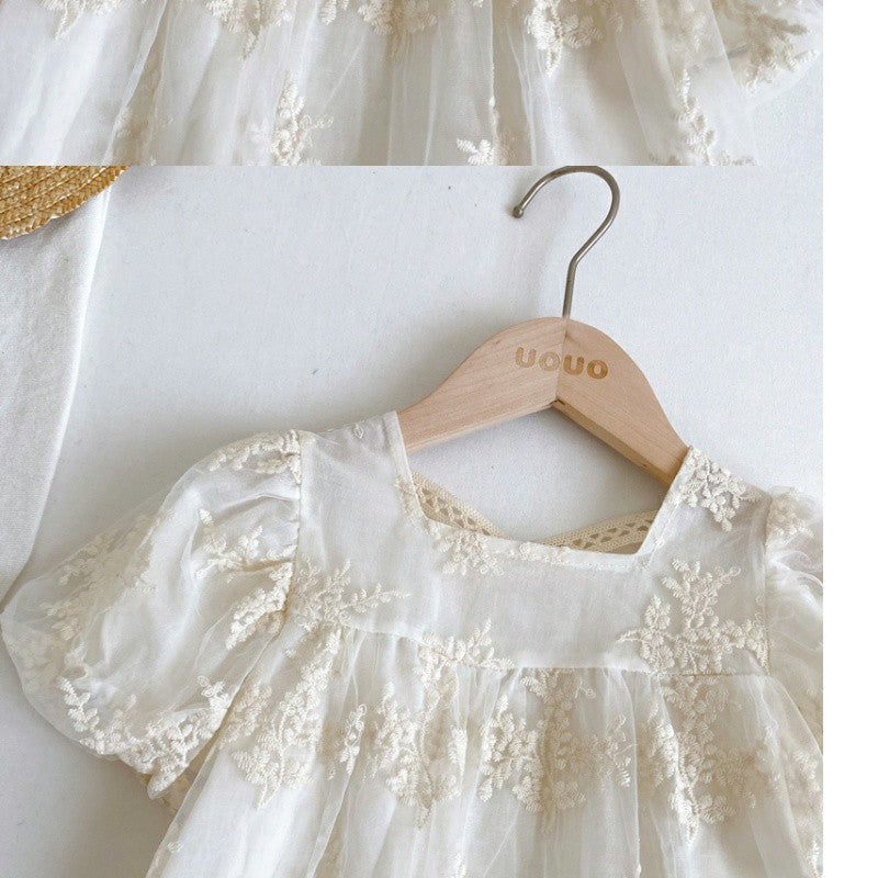 Vestido Infantil Rendado Floral