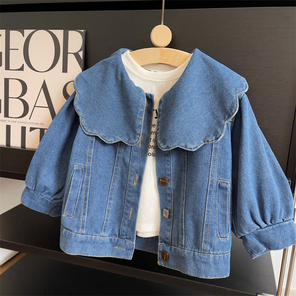 Jaqueta Infantil Feminina Jeans Golinha e Bolsos