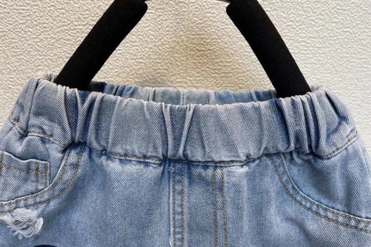 Calça Infantil Jeans Bolso Ursinho