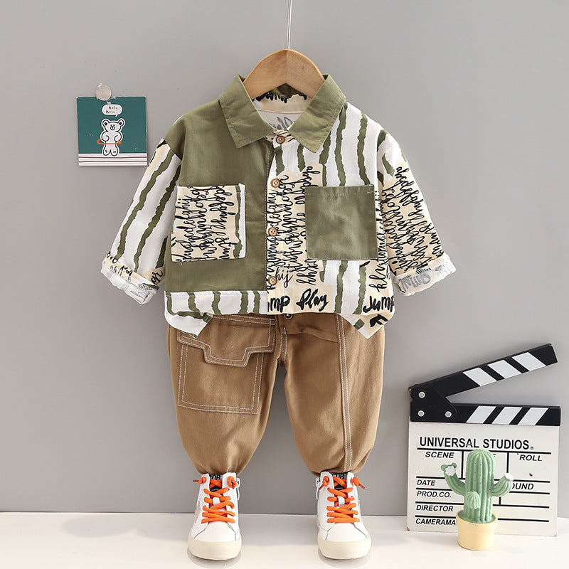Conjunto Infantil Masculino Camisa Bolsinhos