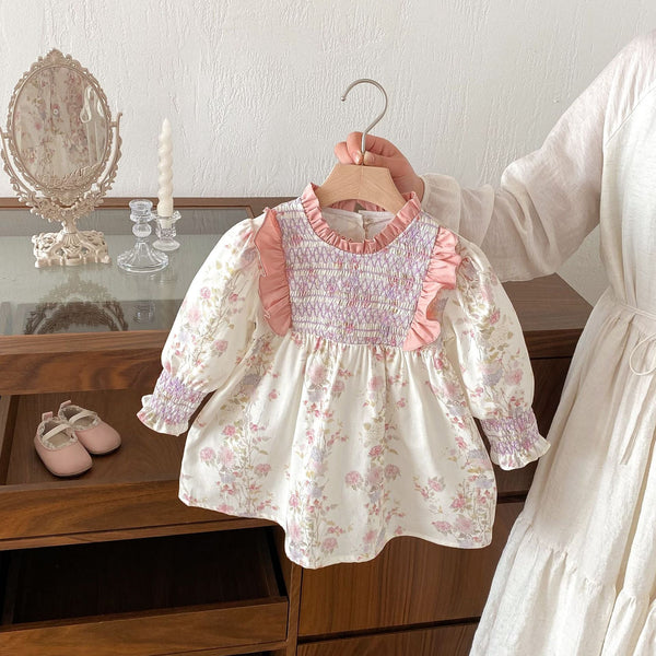 Vestido Infantil Rosa Florzinhas