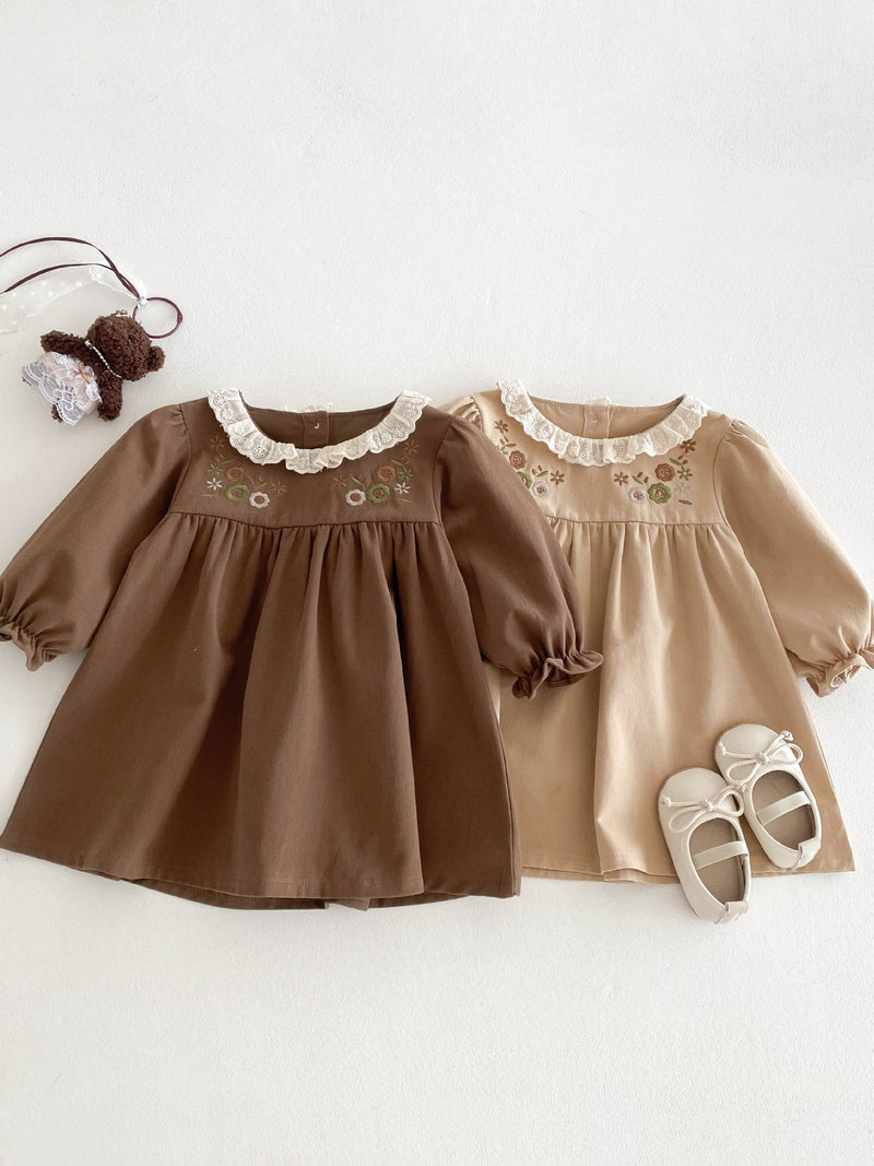 Vestido Infantil Bordadinho Florzinhas