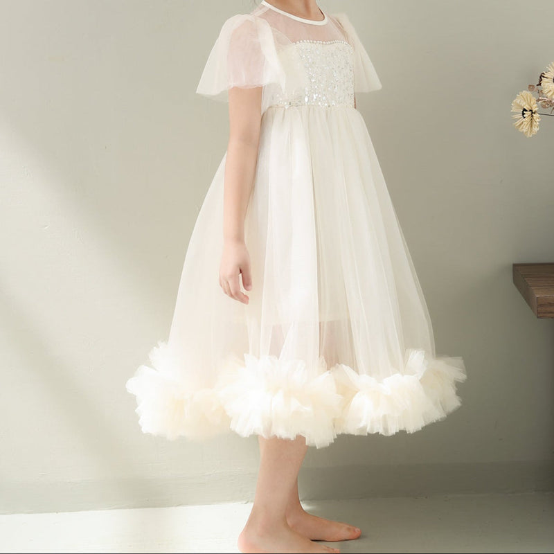 Vestido De Festa Infantil Tule e Brilhos