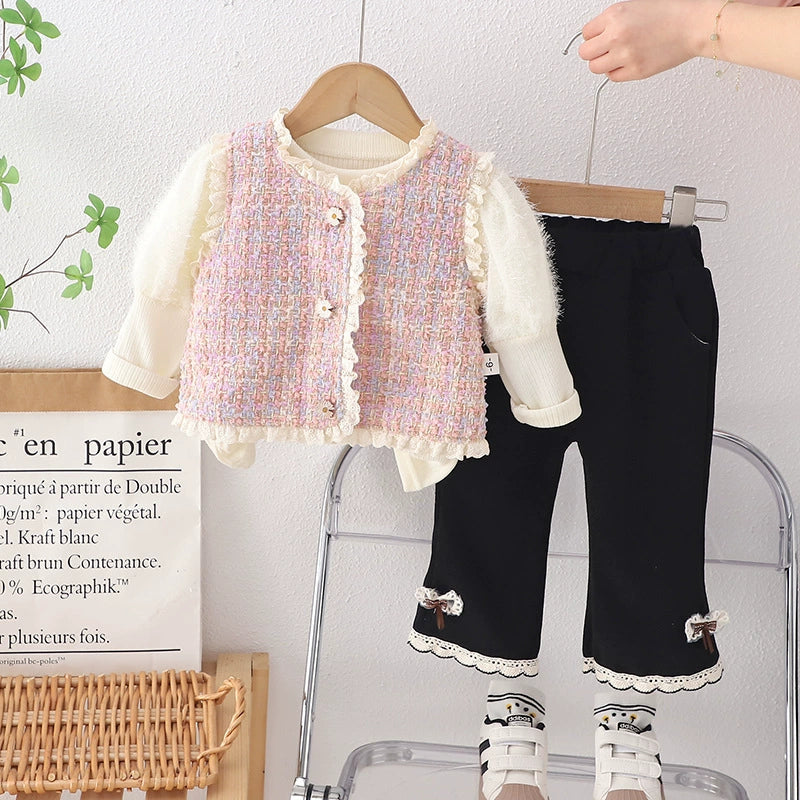 Conjunto Infantil Feminino Inverno 3 Peças
