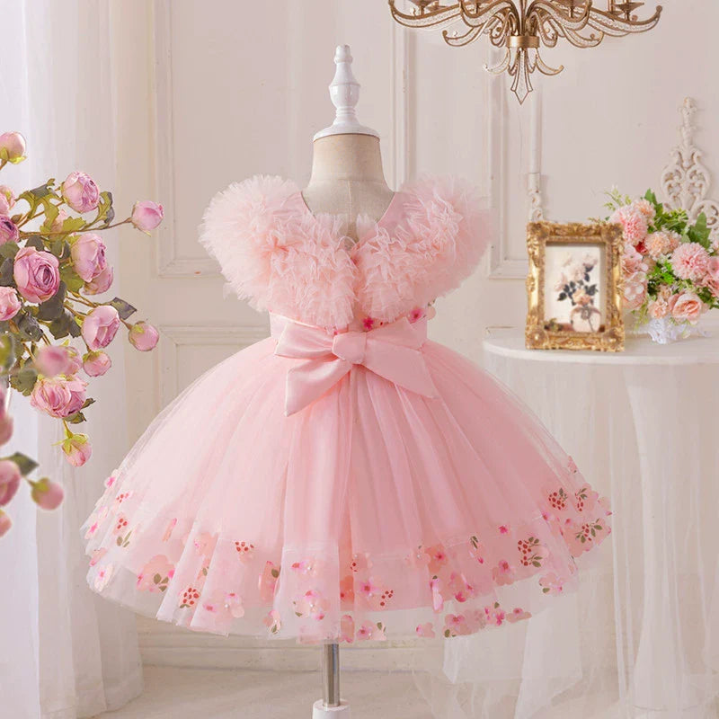 Vestido Infantil Bufante Com Florzinhas