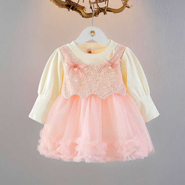 Vestido Infantil Brilhos e Lacinhos