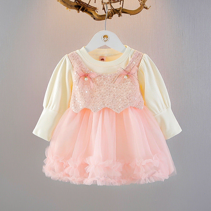 Vestido Infantil Brilhos e Lacinhos