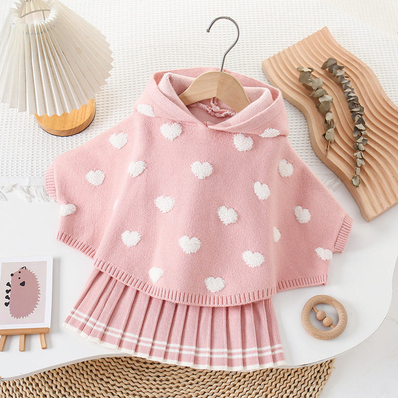 Conjunto Infantil Feminino Tricõ Corações
