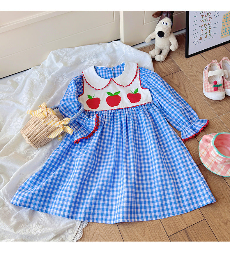 Vestido Infantil Xadrez Maça