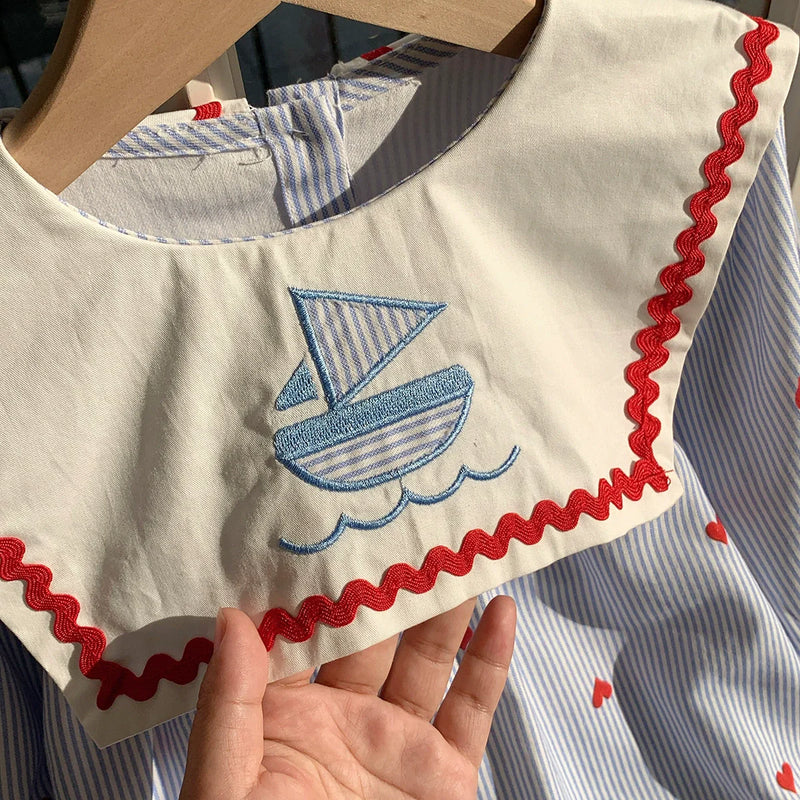 Vestido Infantil Love Barquinho