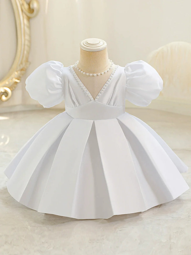Vestido De Festa Bufante com Pérolas