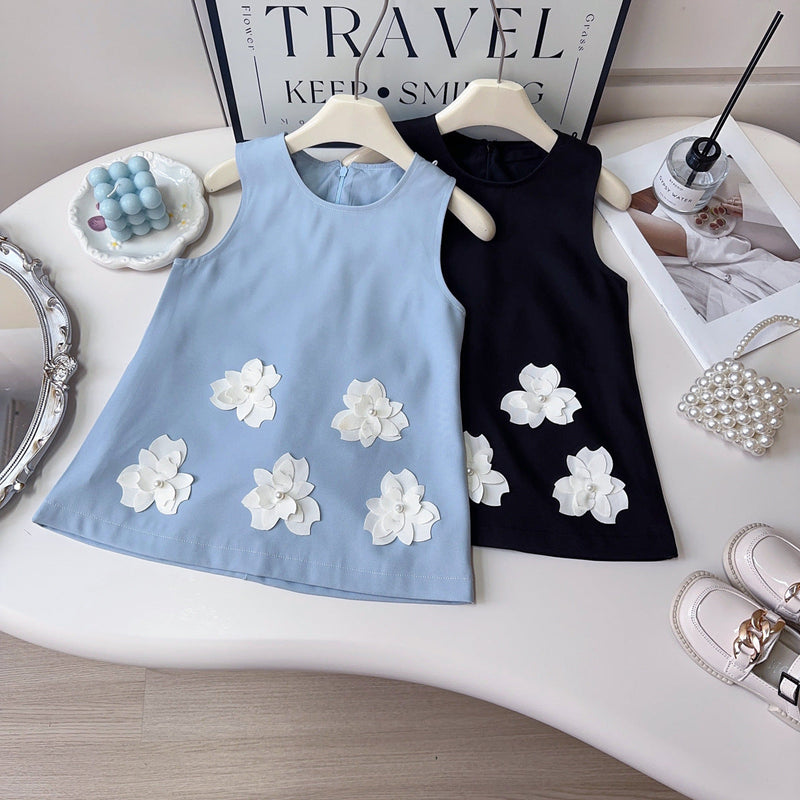 Vestido Infantil Florzinhas + Manga Longa