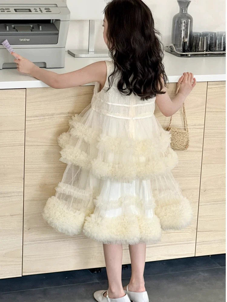 Vestido Infantil Tule Camadas