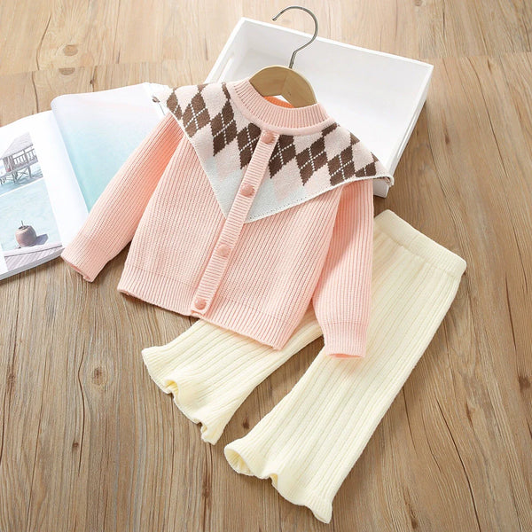 Conjunto Infantil Tricô Golinha Xadrez