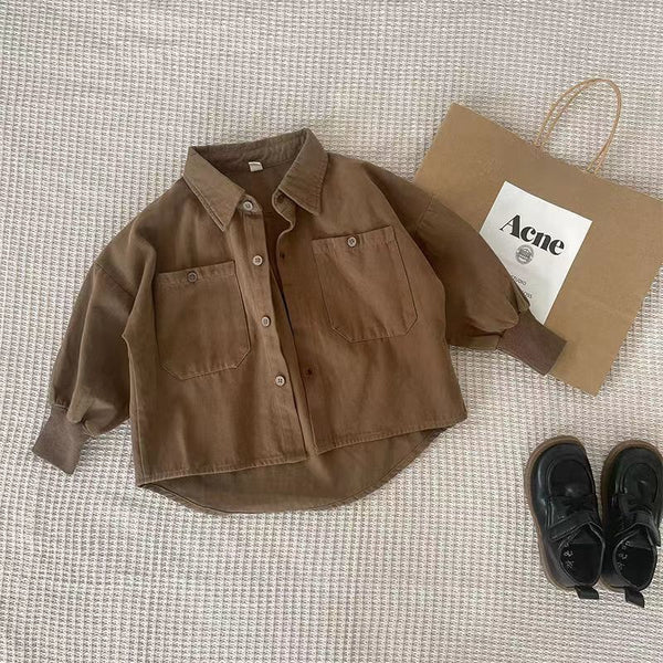 Camisa  Infantil Masculina Bolsinhos