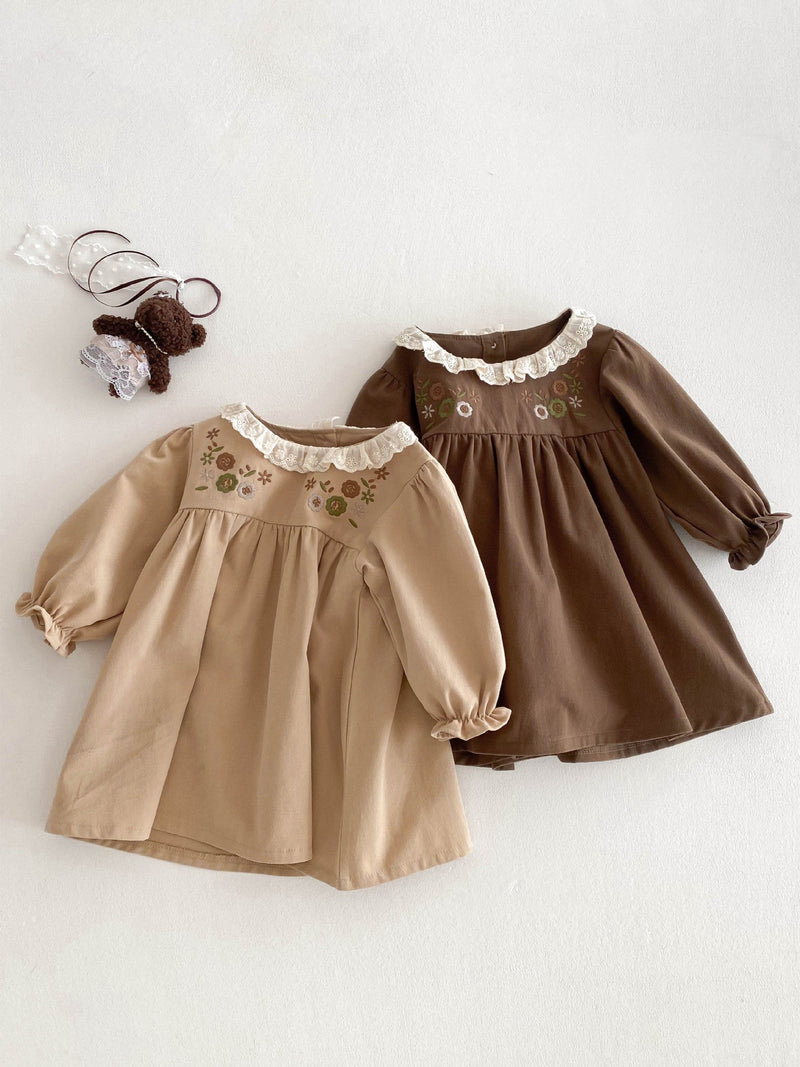 Vestido Infantil Bordadinho Florzinhas